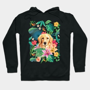 Tropical Golden Retriever Puppy 1 Hoodie